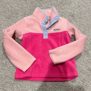 Columbia Kids' Two-Tone Pink Fleece Pullover